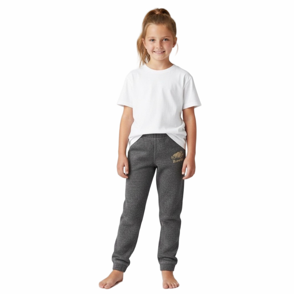 Roots Kids Big Girl Size 10 Salt Pepper Grey Joggers Sweats Track Pants Active